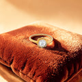 Sunflower Design Stone Yellow Gold Ring
