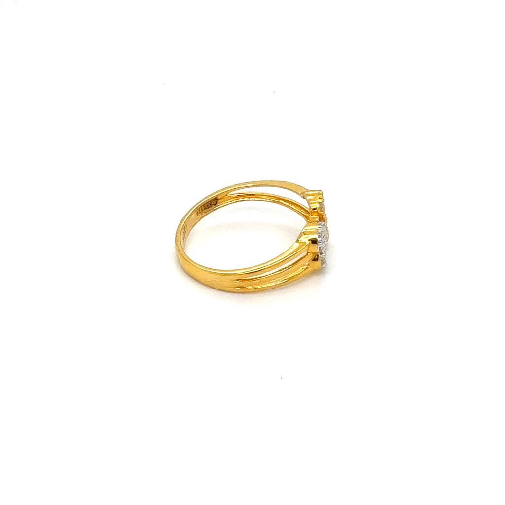 Triple Heart Yellow Gold Ring