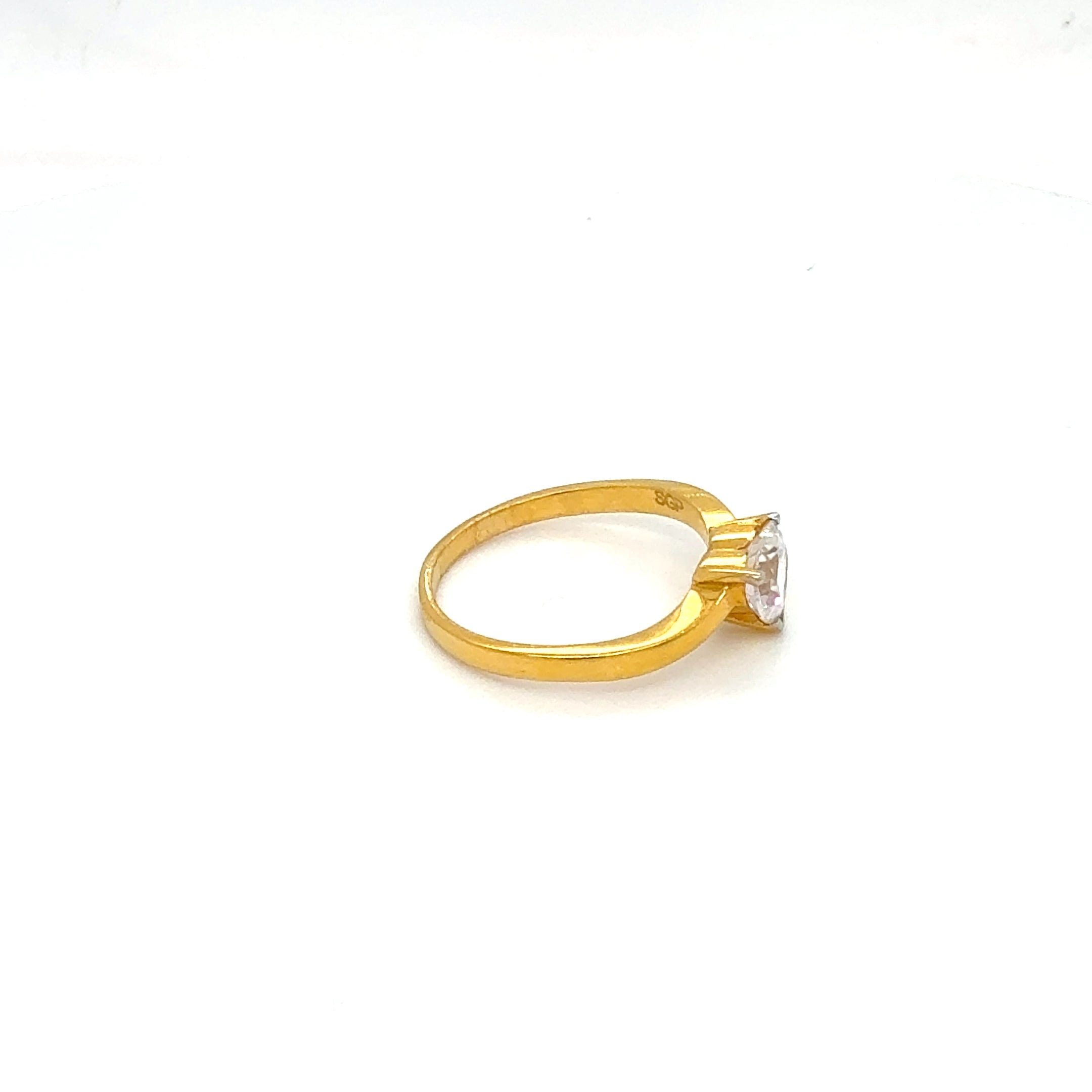 Heart Cut Stone Yellow Gold Ring