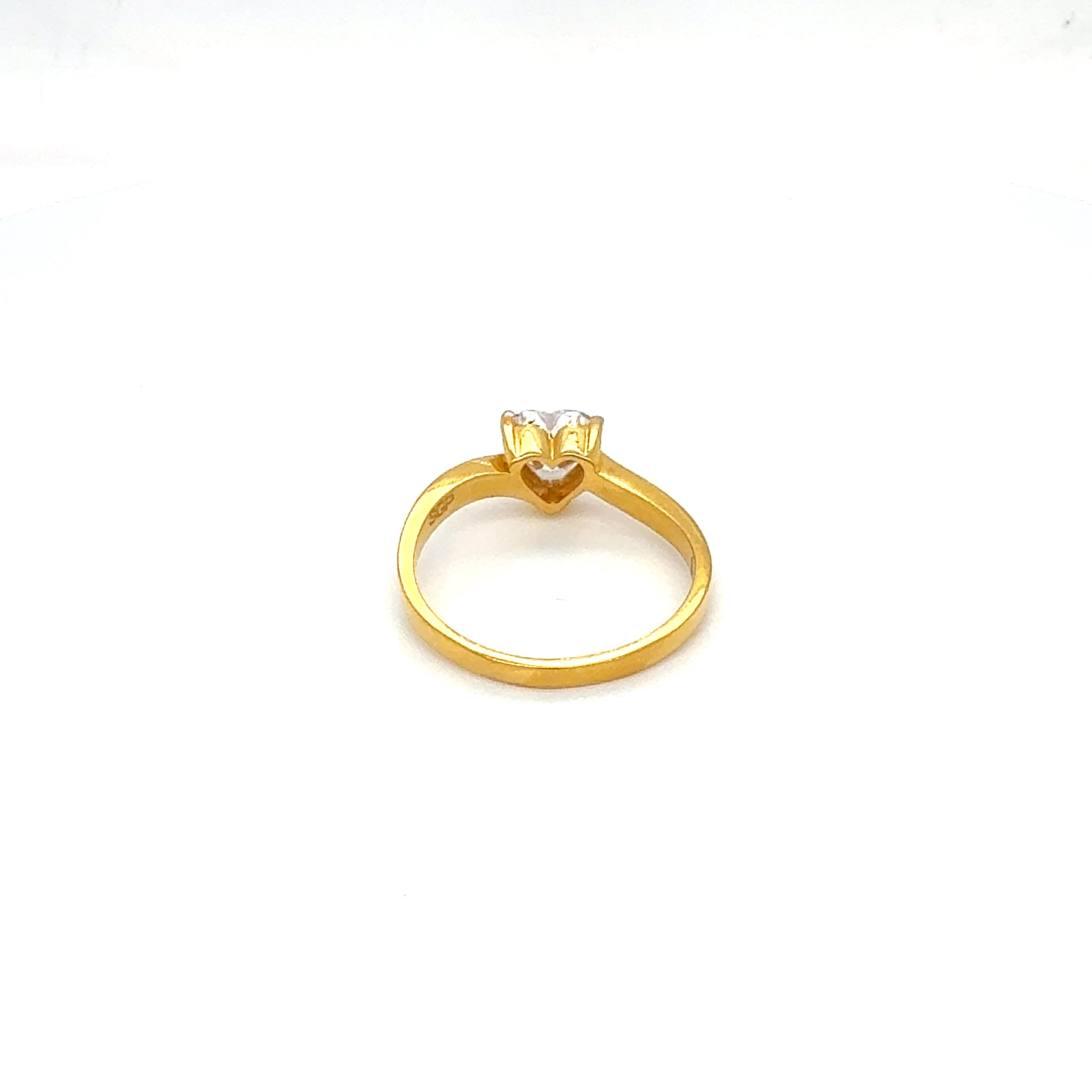 Heart Cut Stone Yellow Gold Ring