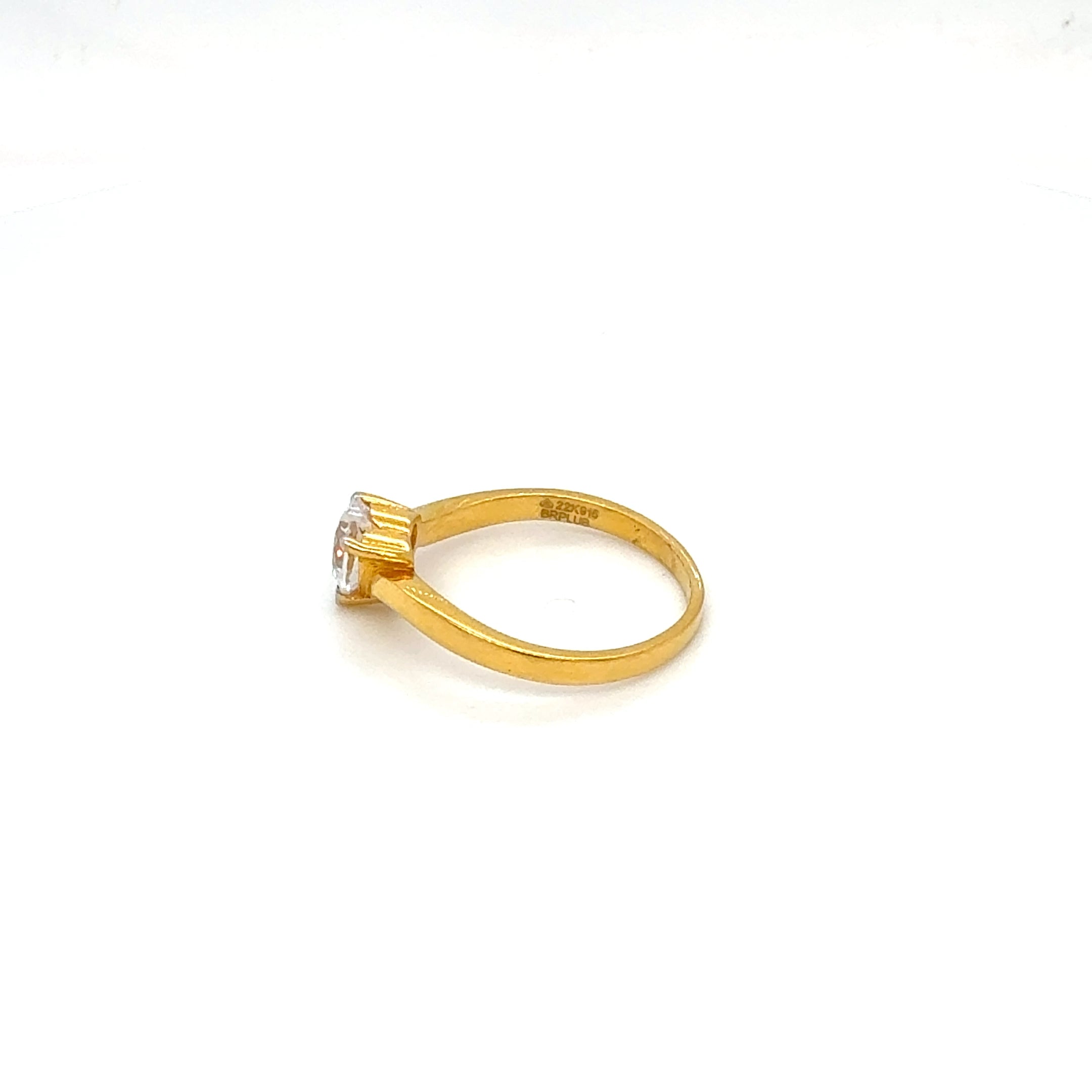 Heart Cut Stone Yellow Gold Ring