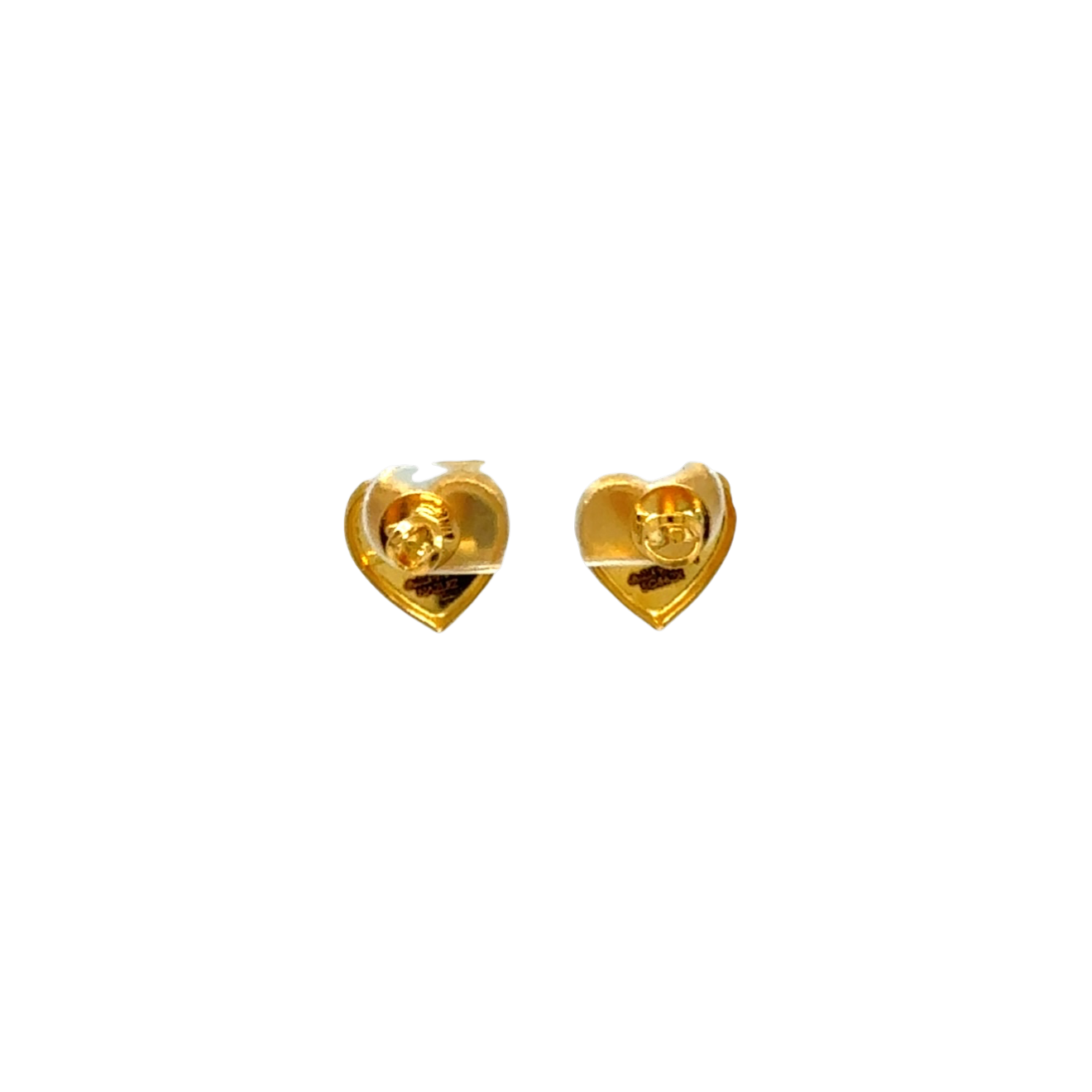 Radient Heart Gold Stud Earrings