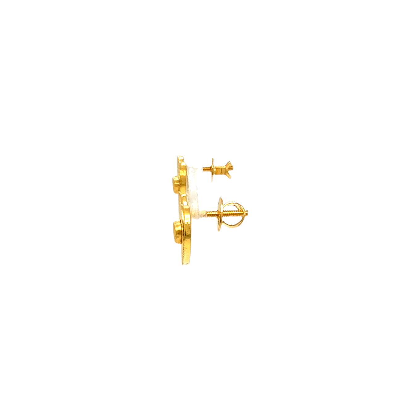 Radient Heart Gold Stud Earrings