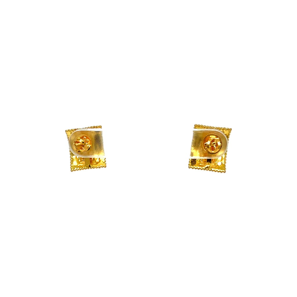 Regal Square Gold Studs