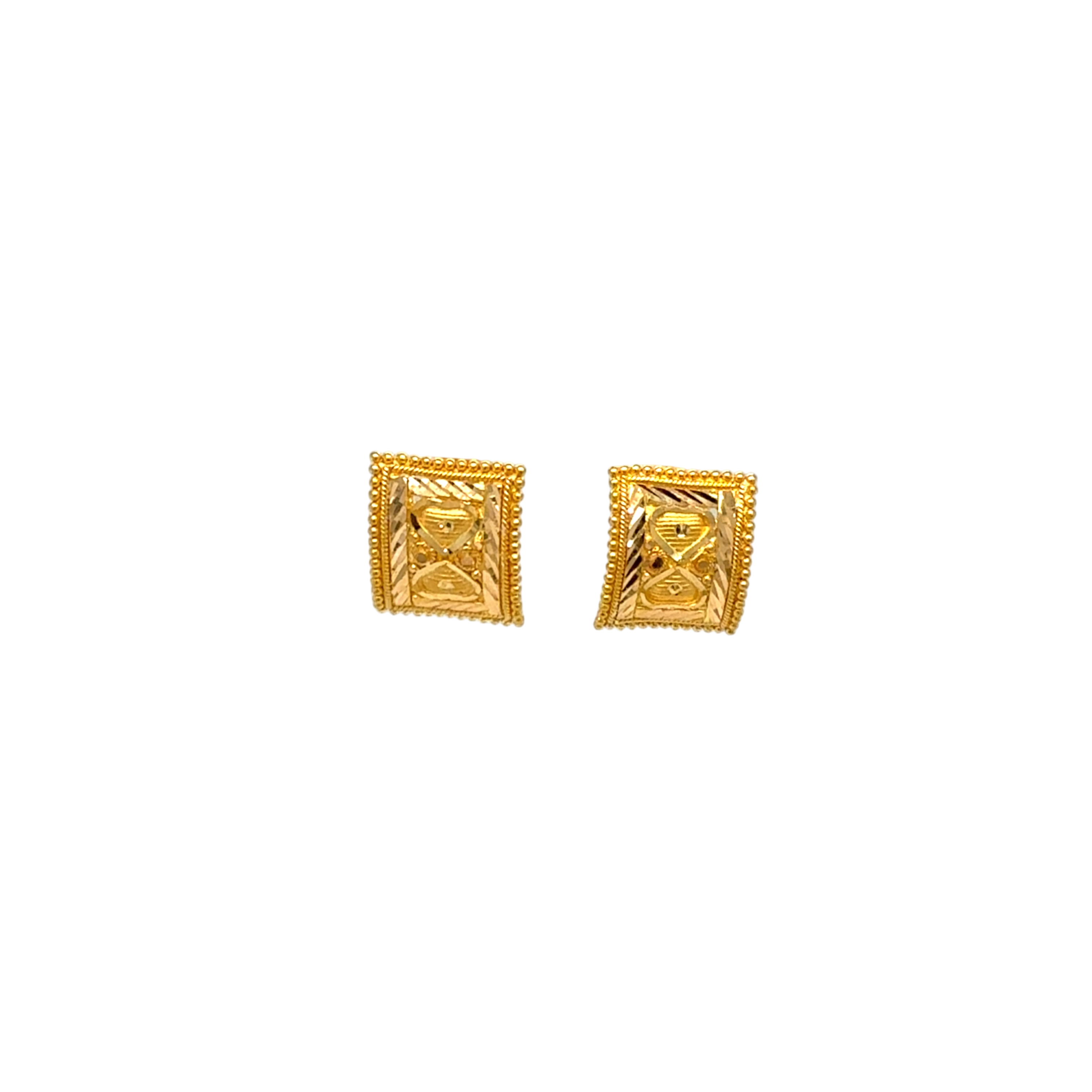 Regal Square Gold Studs
