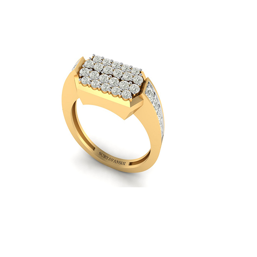 Buy Avsar 18k (750) Yellow Gold and Diamond Ring for Men at Amazon.in